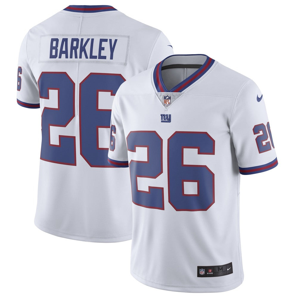 Youth New York Giants #26 Saquon Barkley White Limited Rush Stitched NFL Jersey 