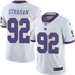 Giants #92 Michael Strahan White Youth Stitched NFL Limited Rush Jersey 