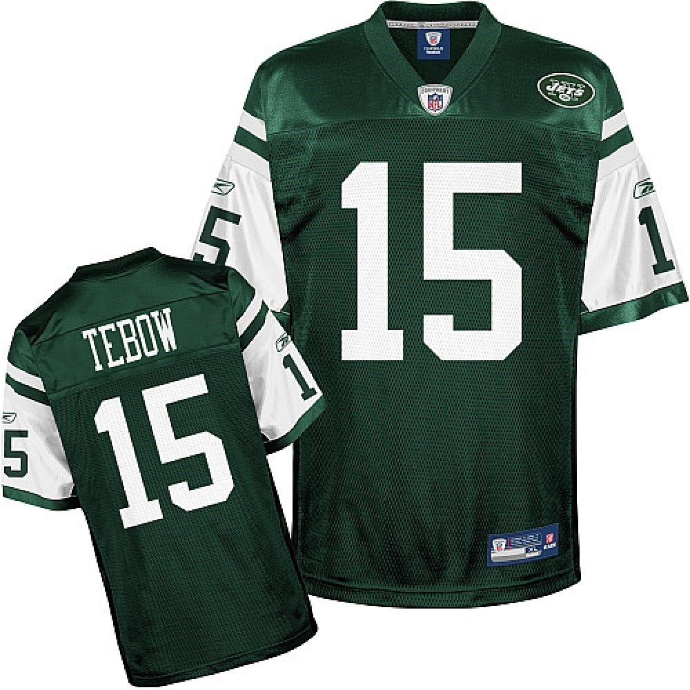 Jets #15 Tim Tebow Green Stitched Youth NFL Jersey 
