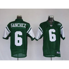 Jets #6 Mark Sanchez Green Stitched Youth NFL Jersey 