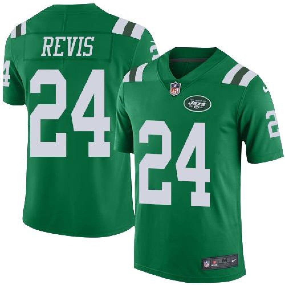 Jets #24 Darrelle Revis Green Youth Stitched NFL Elite Rush Jersey 