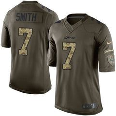 Jets #7 Geno Smith Green Youth Stitched NFL Limited Salute to Service Jersey 