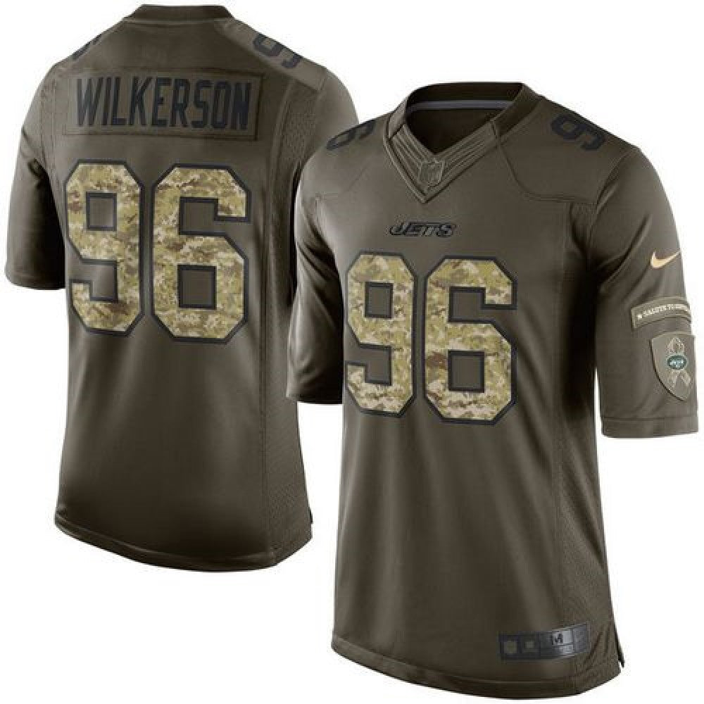 Jets #96 Muhammad Wilkerson Green Youth Stitched NFL Limited Salute to Service Jersey 