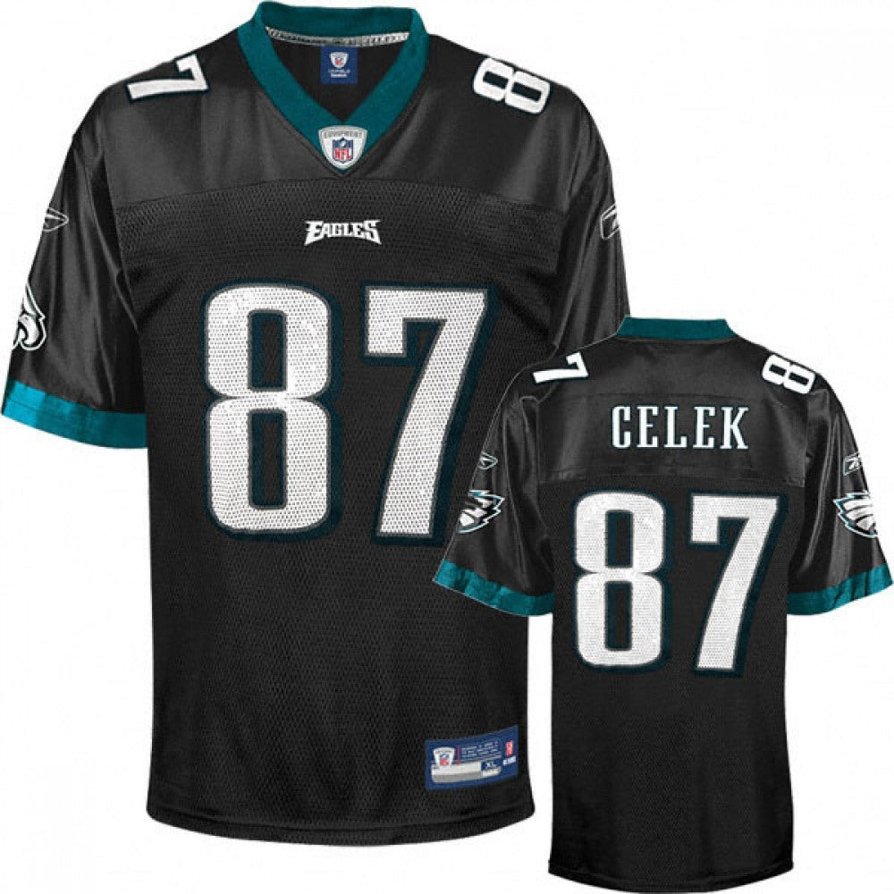 Eagles #87 Brent Celek Black Color Stitched Youth NFL Jersey 