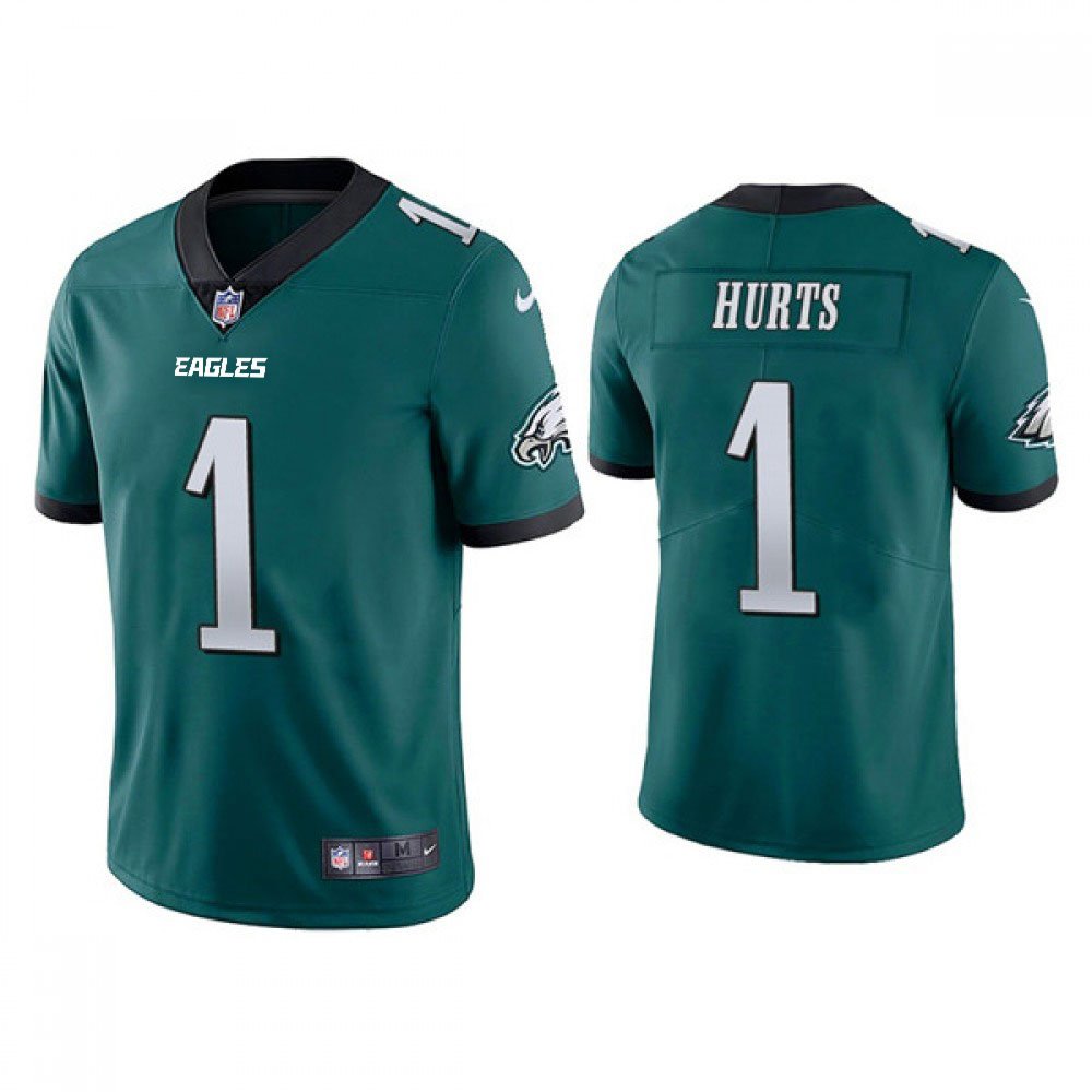 Youth Philadelphia Eagles #1 Jalen Hurts Green Vapor Untouchable Limited Stitched Football Jersey 