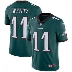 Youth Philadelphia Eagles #11 Carson Wentz Midnight Green Vapor Untouchable Limited Stitched NFL Jersey 
