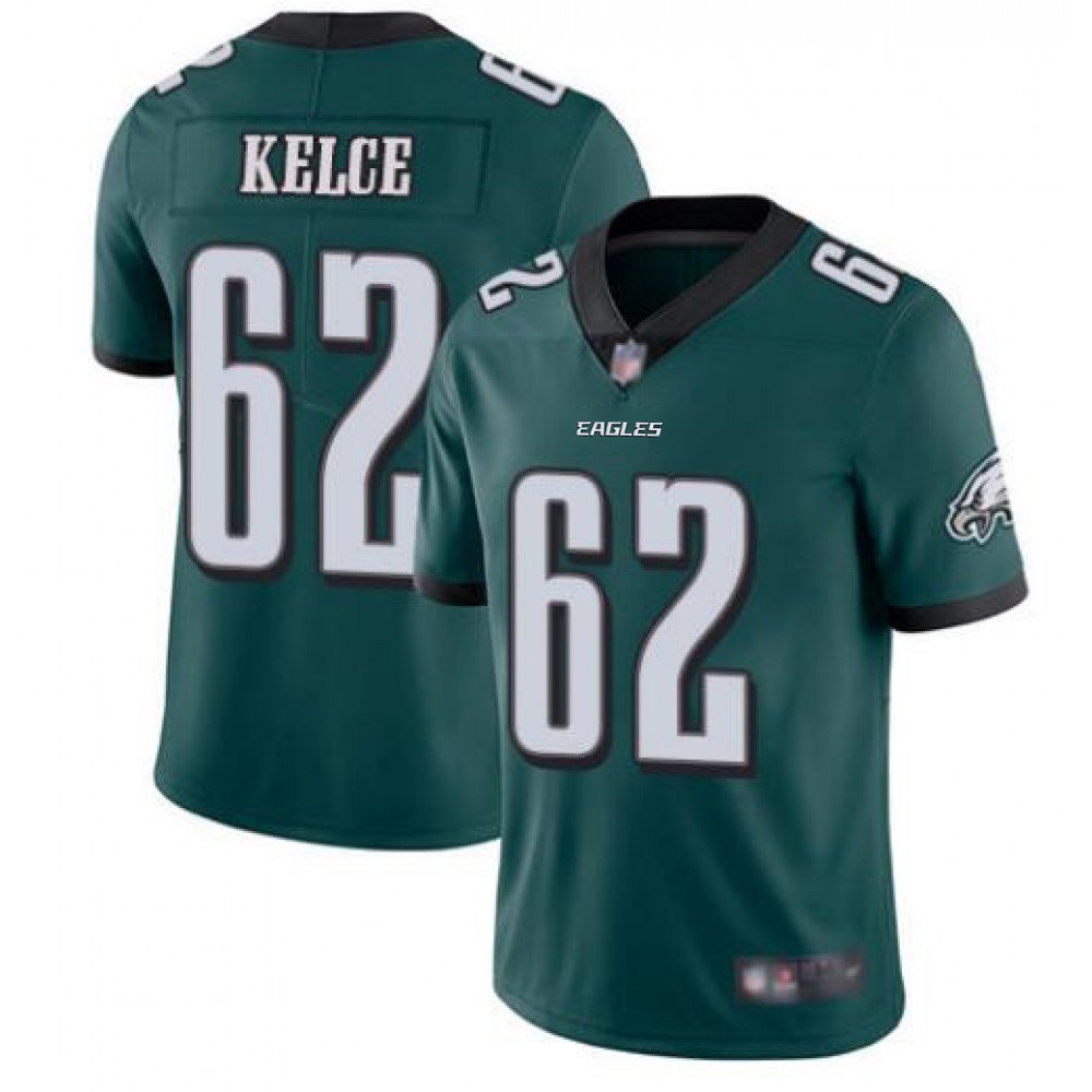 Youth Philadelphia Eagles #62 Jason Kelce Green Vapor Untouchable Limited Stitched Football Jersey 