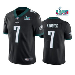 Youth Philadelphia Eagles #7 Haason Reddick Black Super Bowl LVII Patch Vapor Untouchable Limited Stitched Football Jersey 