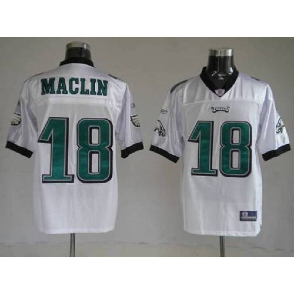 Eagles #18 Jeremy Maclin White Stitched Youth NFL Jersey 