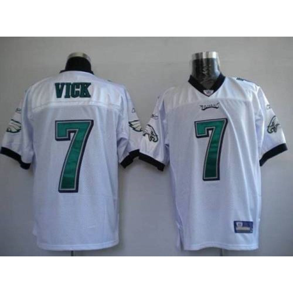 Eagles #7 Michael Vick White Stitched Youth NFL Jersey 