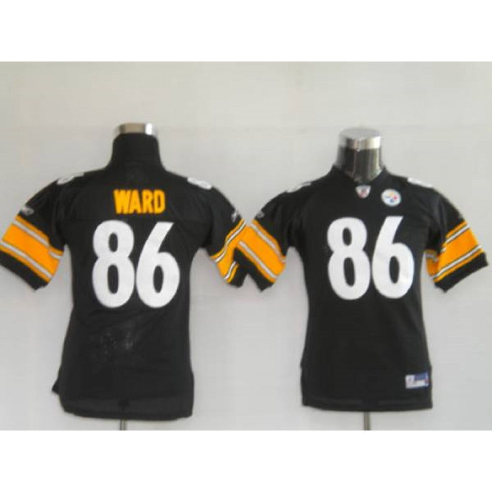 Steelers #86 Hines Ward Black Stitched Youth NFL Jersey 