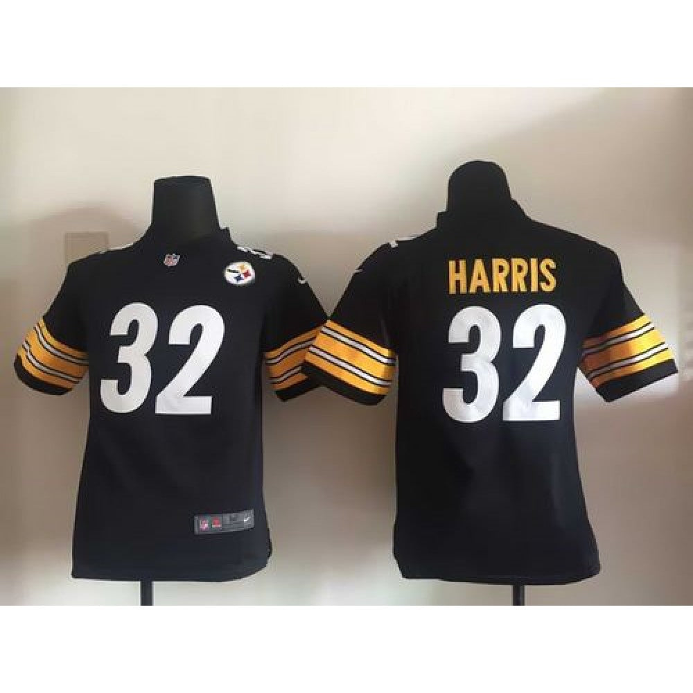 Steelers #32 Franco Harris Black Team Color Youth Stitched NFL Elite Jersey 