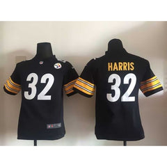 Steelers #32 Franco Harris Black Team Color Youth Stitched NFL Elite Jersey 