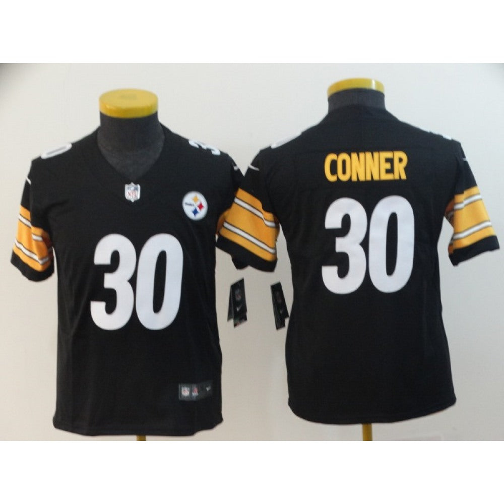 Youth Pittsburgh Steelers #30 James Conner Black Vapor Untouchable Limited Stitched NFL Jersey 