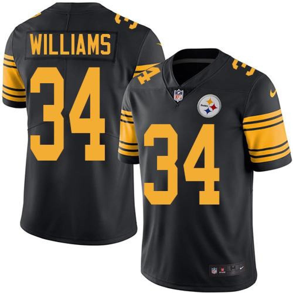 Steelers #34 DeAngelo Williams Black Youth Stitched NFL Limited Rush Jersey 