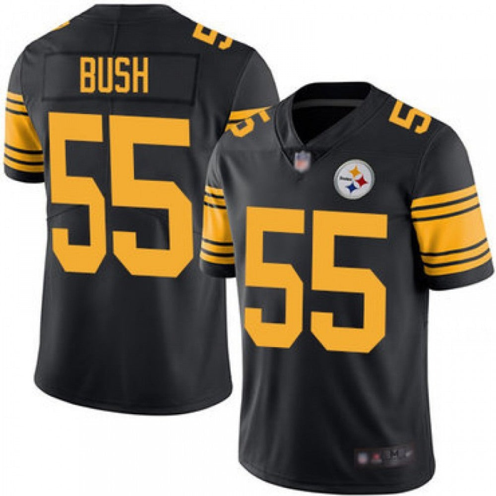 Youth Pittsburgh Steelers #55 Devin Bush Black Color Rush Limited Stitched Jersey 