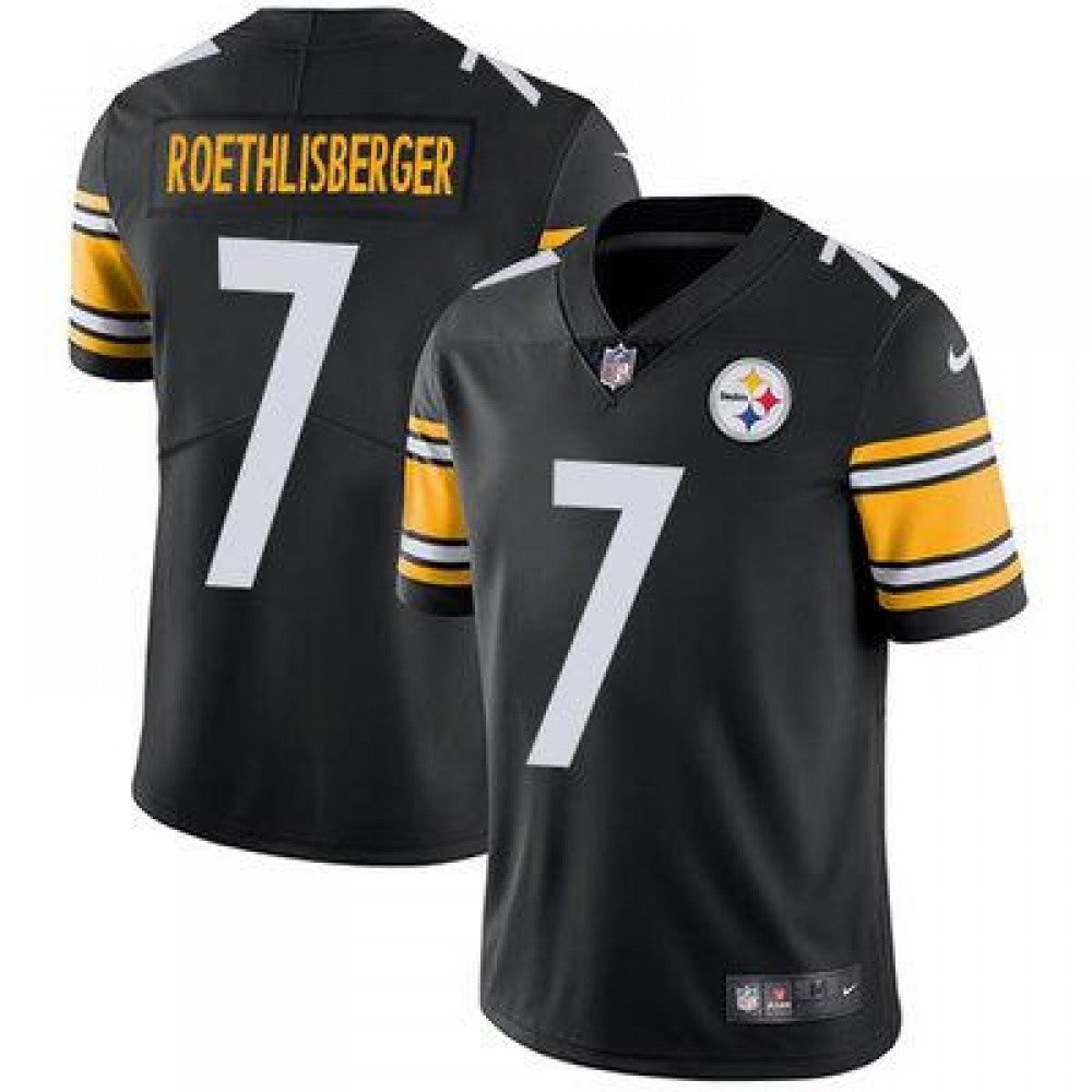 Youth Pittsburgh Steelers #7 Ben Roethlisberger Black Vapor Untouchable Limited Stitched Jersey 