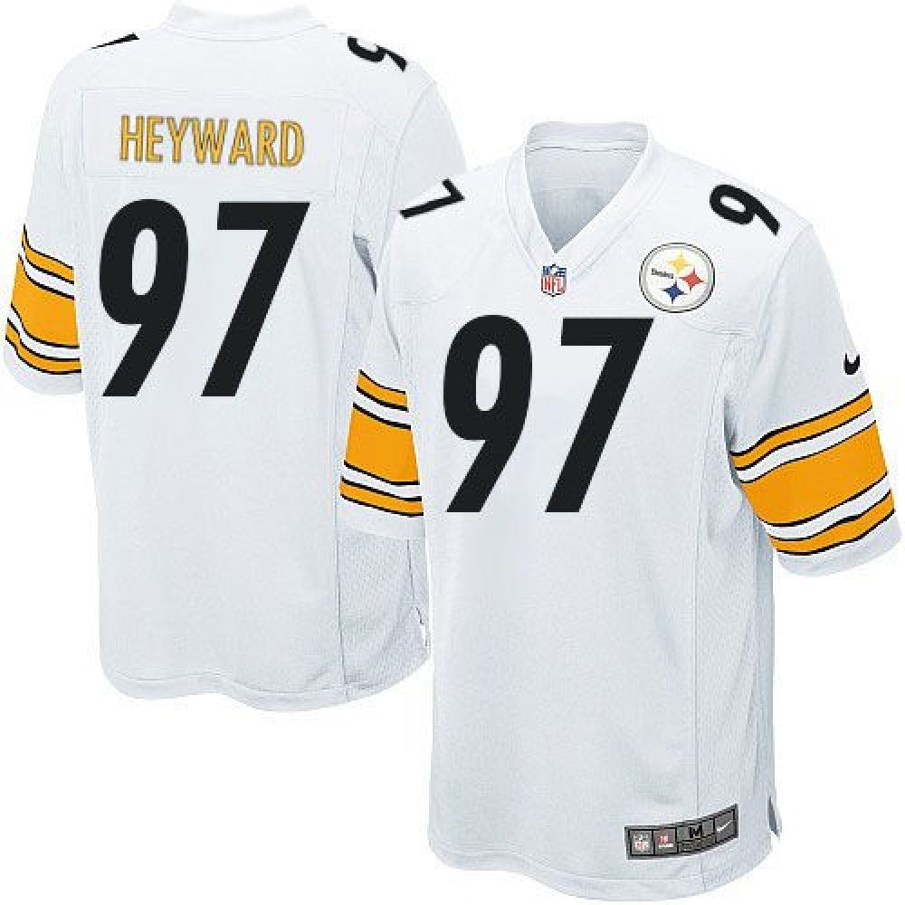 Steelers #97 Cameron Heyward White Youth Stitched NFL Elite Jersey 