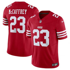 Youth San Francisco 49ers #23 Christian McCaffrey Red 2023 F.U.S.E. Vapor Untouchable Limited Stitched Football Jersey 