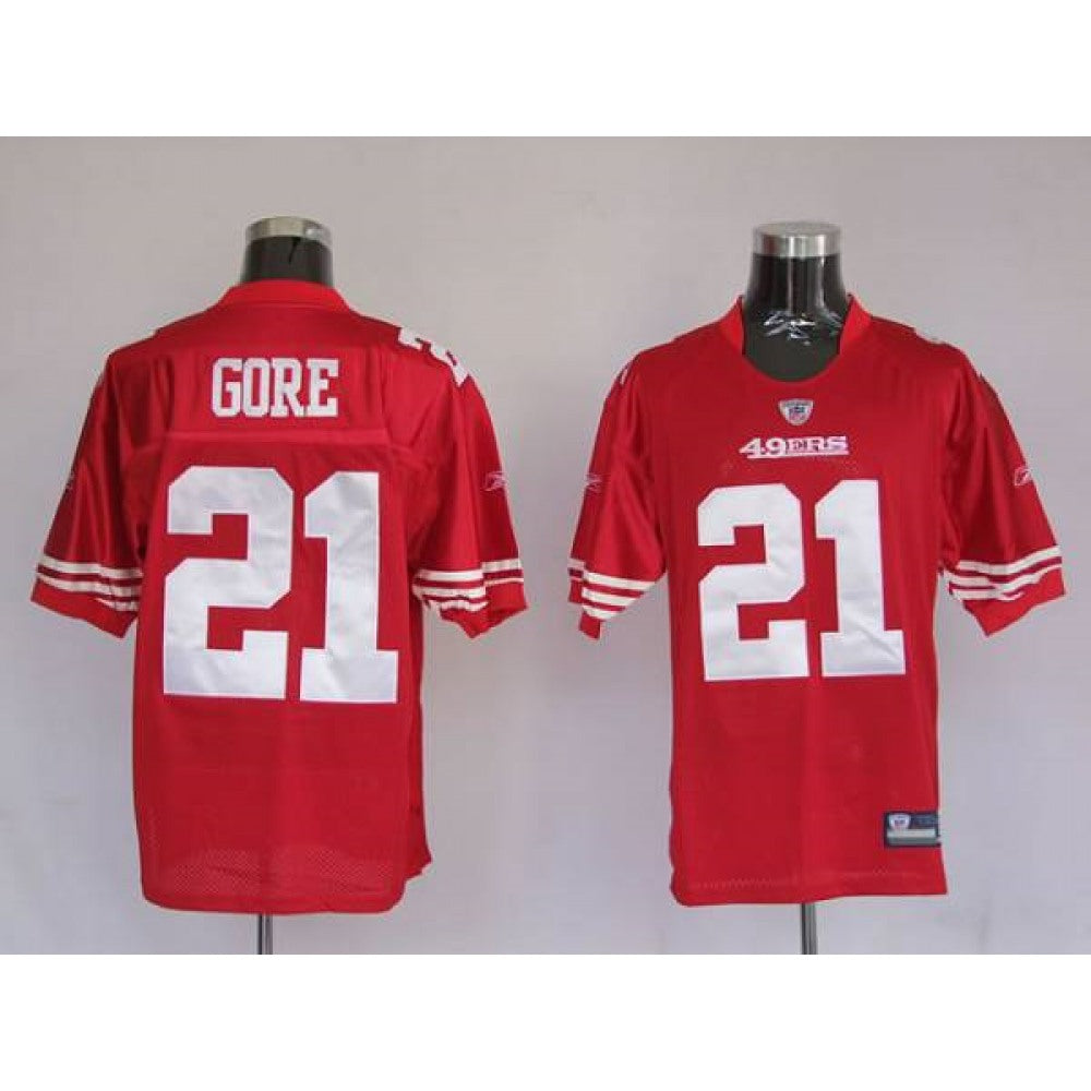 49ers #21 Frank Gore Red Stitched Youth NFL Jersey 