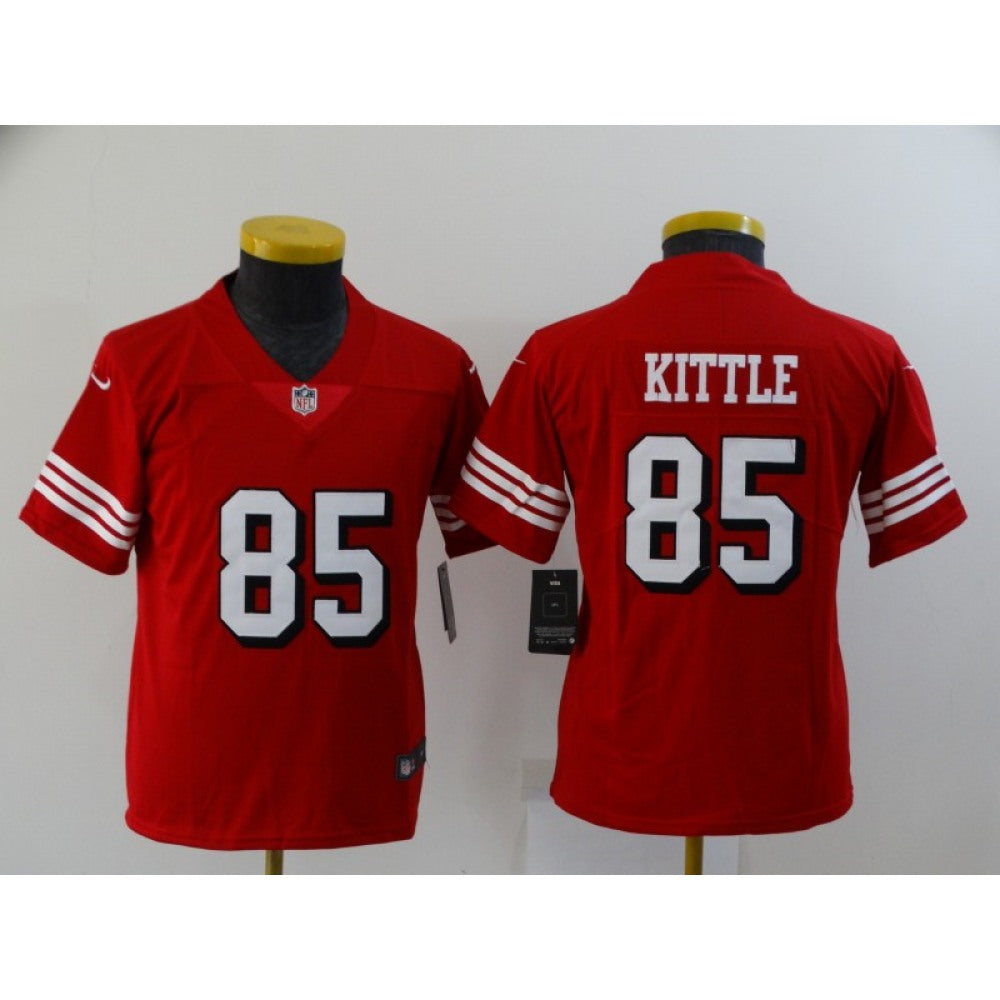 Youth San Francisco 49ers #85 George Kittle Red Stitched Jersey 