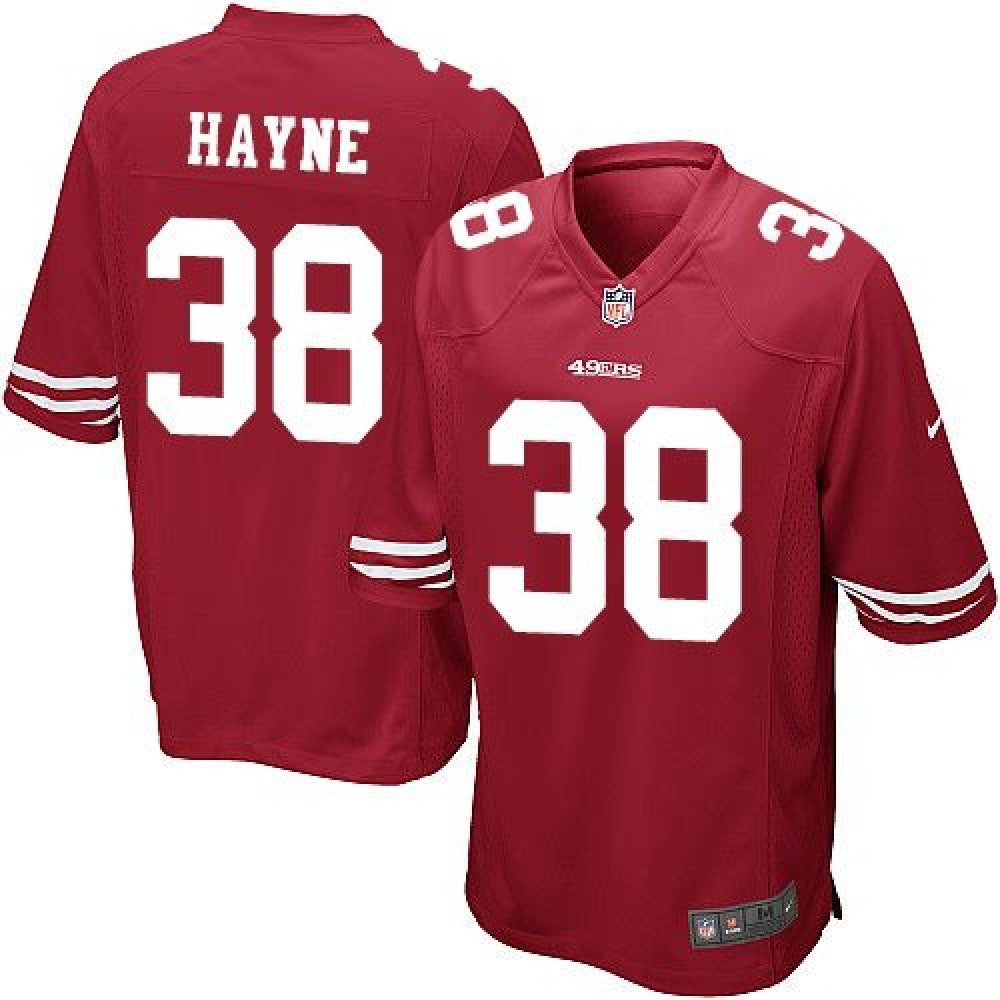 49ers #38 Jarryd Hayne Red Team Color Youth Stitched NFL Elite Jersey 
