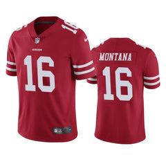 Youth NFL San Francisco 49ers #16 Joe Montana Red Vapor Untouchable Limited Stitched Jersey 