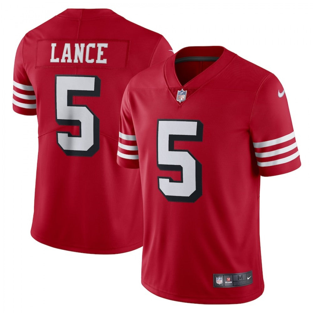 Youth NFL San Francisco 49ers #5 Trey Lance New Red Vapor Untouchable Limited Stitched Jersey 