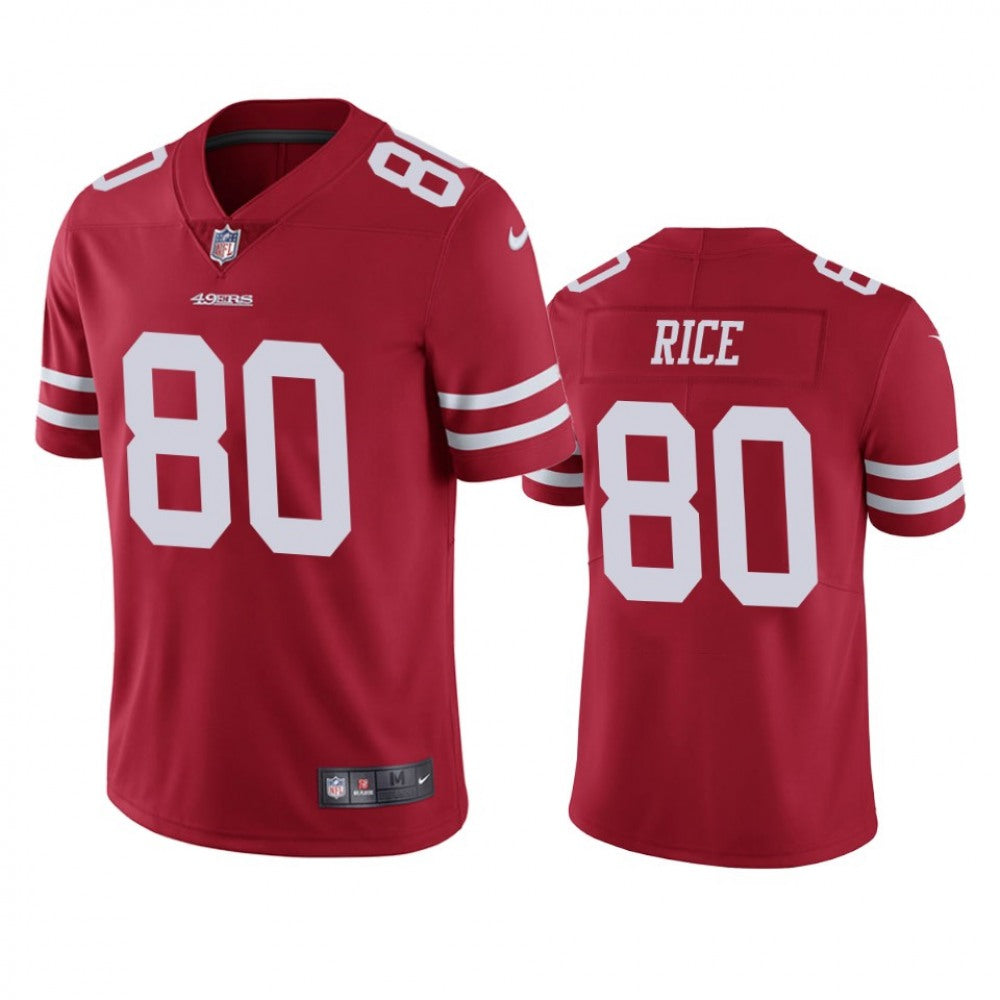 Youth NFL San Francisco 49ers #80 Jerry Rice Red Vapor Untouchable Limited Stitched Jersey 