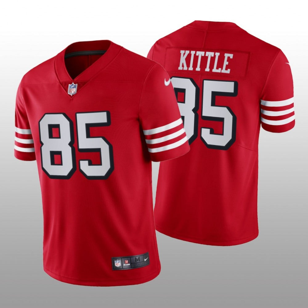 Youth NFL San Francisco 49ers #85 George Kittle Red Vapor Untouchable Limited Stitched Jersey 