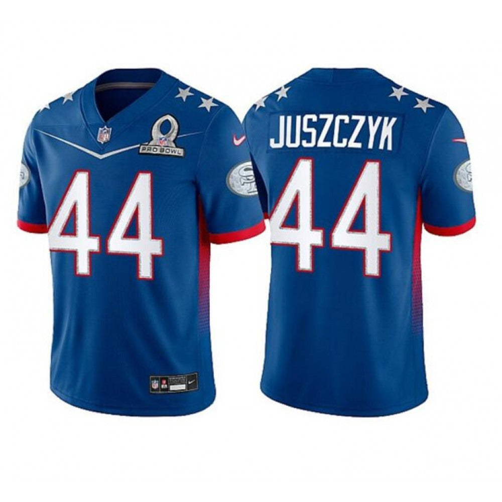 Youth San Francisco 49ers #44 Kyle Juszczyk 2022 Royal Pro Bowl Stitched Jersey 