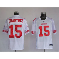 49ers #15 Michael Crabtree White Stitched Youth NFL Jersey 
