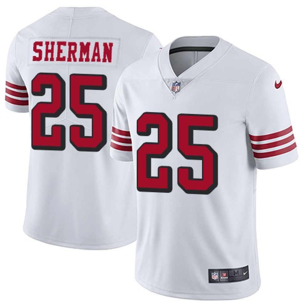 Youth NFL San Francisco 49ers #25 Richard Sherman White Vapor Untouchable Limited Stitched Jersey 