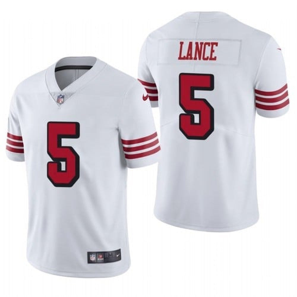 Youth San Francisco 49ers #5 Trey Lance New White Color Rush Limited Stitched Jersey 