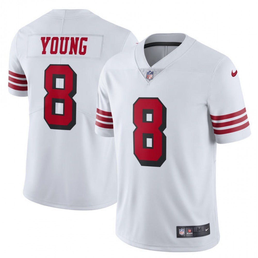 Youth San Francisco 49ers #8 Steve Young White Vapor Untouchable Limited Stitched Jersey 