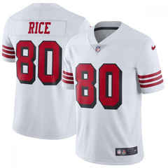 Youth NFL San Francisco 49ers #80 Jerry Rice White Vapor Untouchable Limited Stitched Jersey 