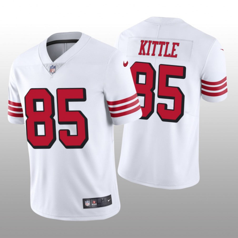 Youth NFL San Francisco 49ers #85 George Kittle White Vapor Untouchable Limited Stitched Jersey 