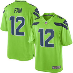 Seahawks #12 Fan Green Youth Stitched NFL Limited Rush Jersey 