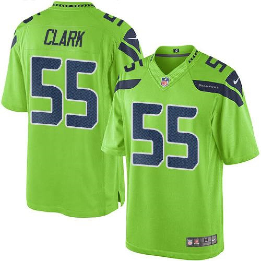 Seahawks #55 Frank Clark Green Youth Stitched NFL Limited Rush Jersey 