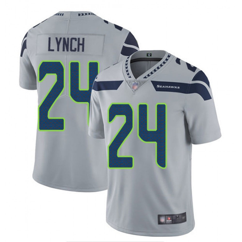 Youth Seattle Seahawks #24 Marshawn Lynch Grey Vapor Untouchable Limited Stitched Jersey 