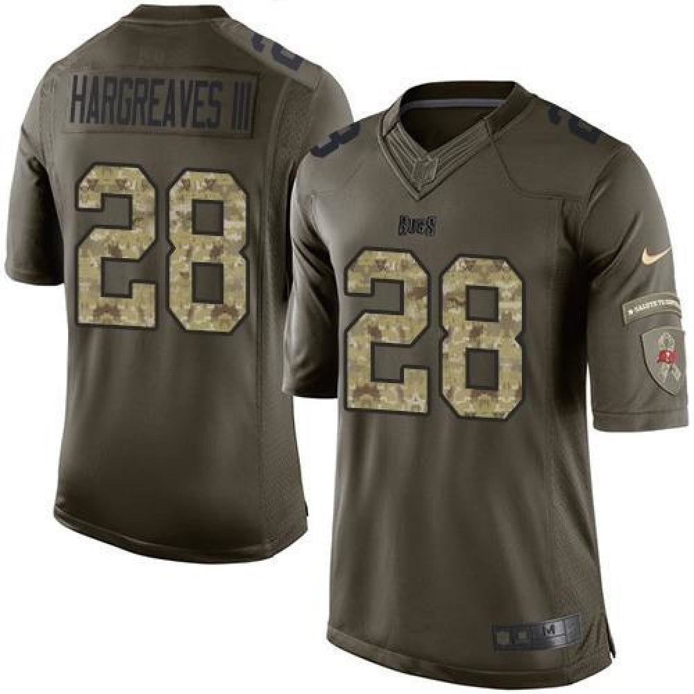 Buccaneers #28 Vernon Hargreaves III Green Youth Stitched NFL Limited Salute to Service Jersey 