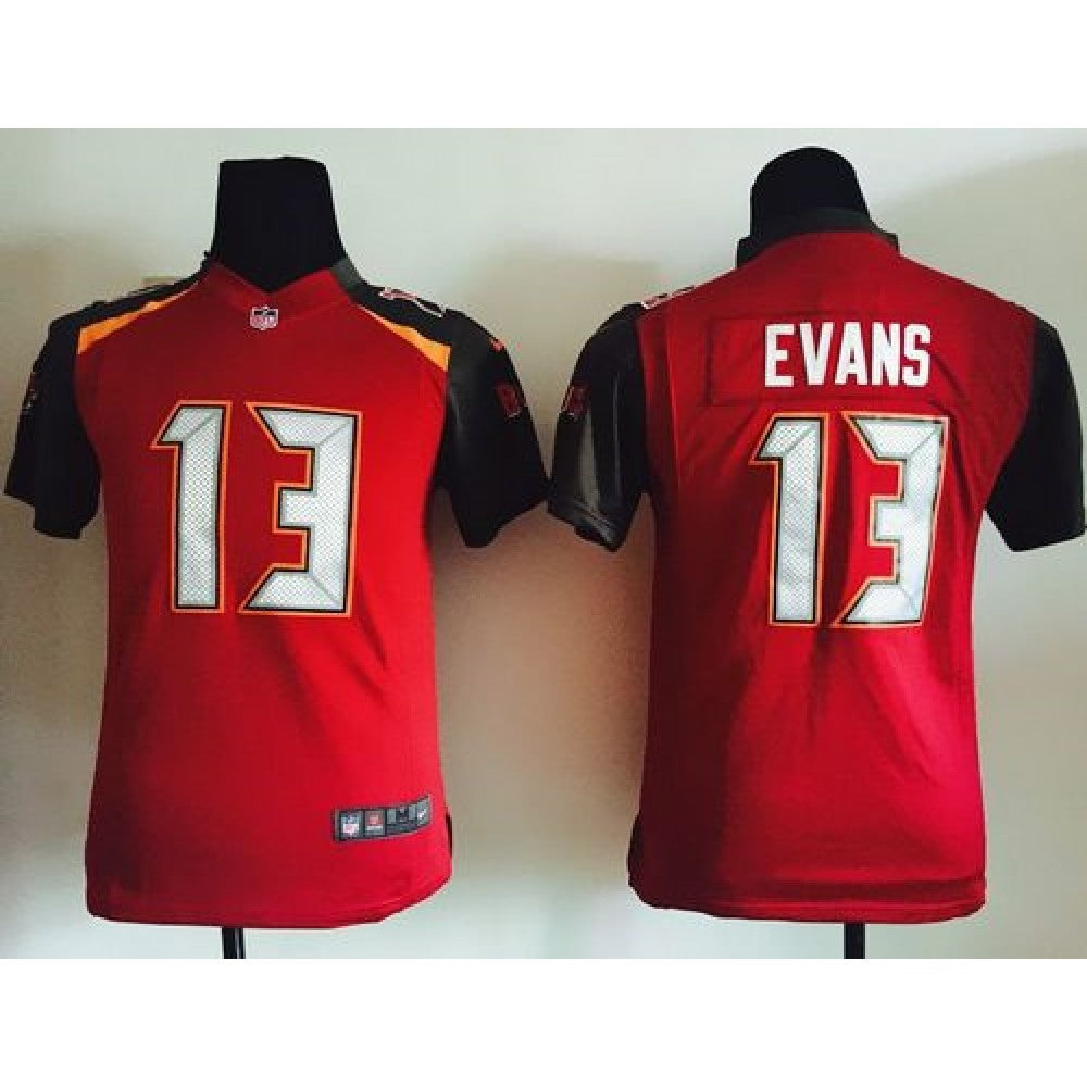 Buccaneers #13 Mike Evans Red Team Color Youth Stitched NFL New Elite Jersey 