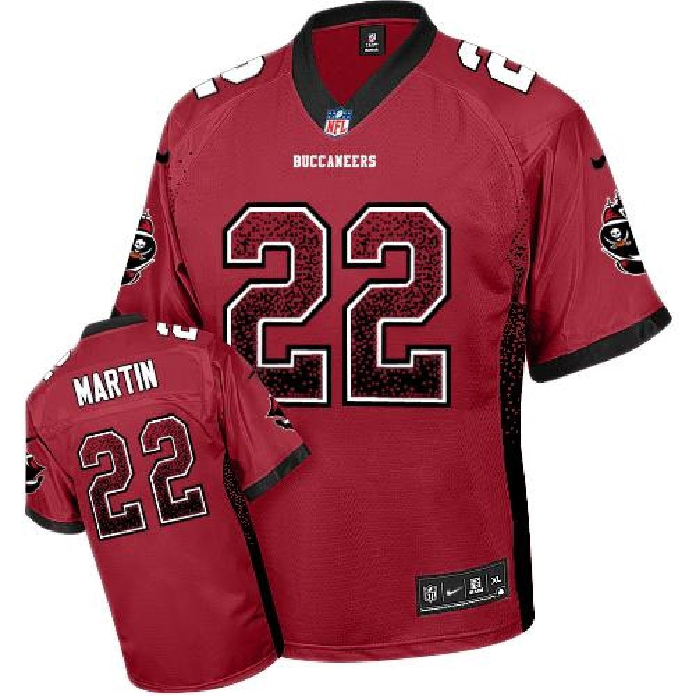 Buccaneers #22 Doug Martin Red Team Color Youth Stitched NFL Elite Drift Fashion Jersey 
