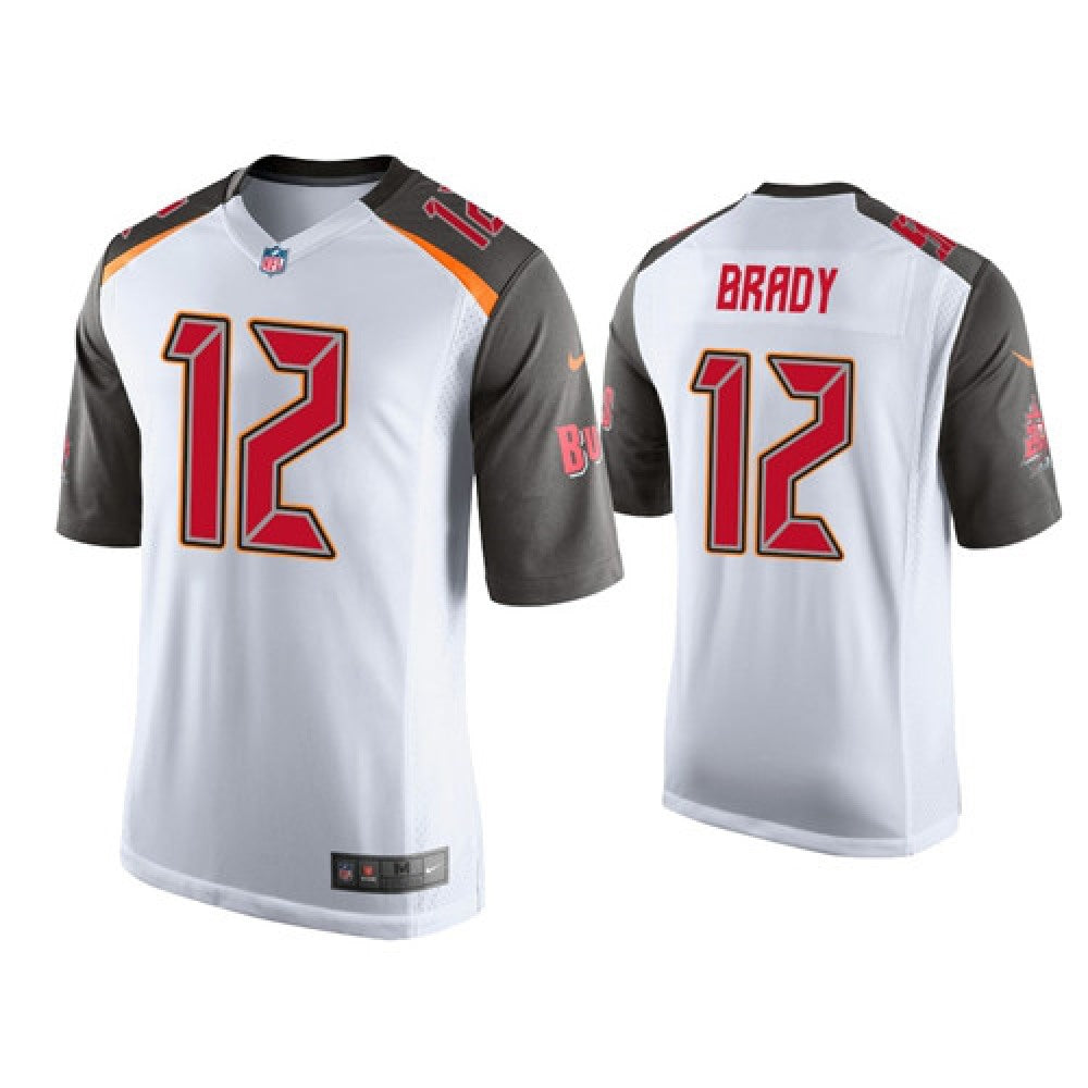 Youth Tampa Bay Buccaneers #12 Tom Brady White Stitched Jersey 