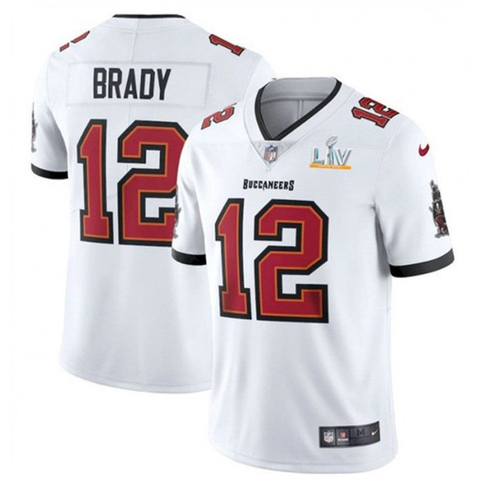 Youth Tampa Bay Buccaneers #12 Tom Brady White 2021 Super Bowl LV Limited Stitched NFL Jersey 