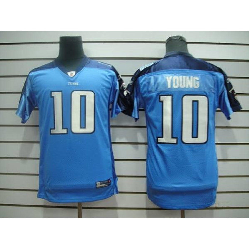 Titans #10 Vince Young Baby Blue Stitched Youth NFL Jersey 
