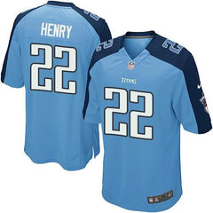 Titans #22 Derrick Henry Light Blue Team Color Youth Stitched NFL Elite Jersey 