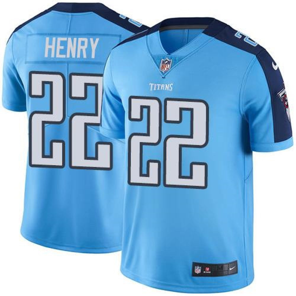 Titans #22 Derrick Henry Light Blue Youth Stitched NFL Limited Rush Jersey 