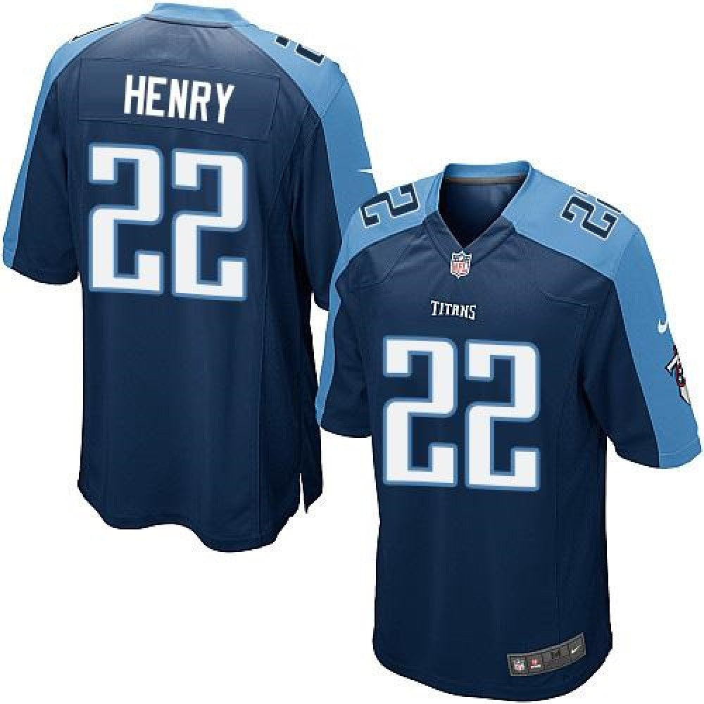 Titans #22 Derrick Henry Navy Blue Alternate Youth Stitched NFL Elite Jersey 