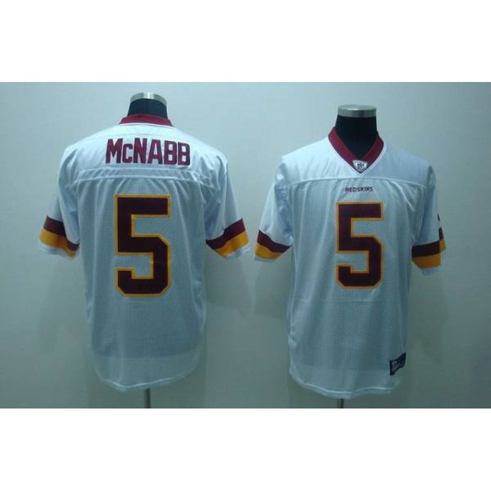 Redskins #5 Donovan McNabb White Stitched Youth NFL Jersey 